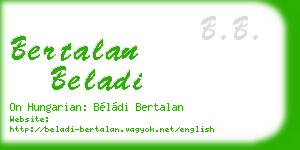 bertalan beladi business card