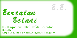 bertalan beladi business card